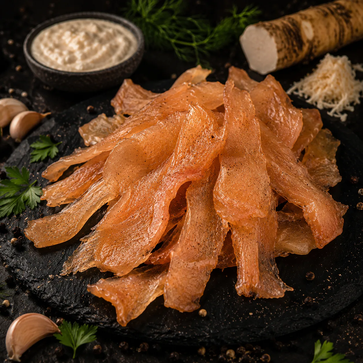 Чипсы из мяса птицы «Холодец с хреном»